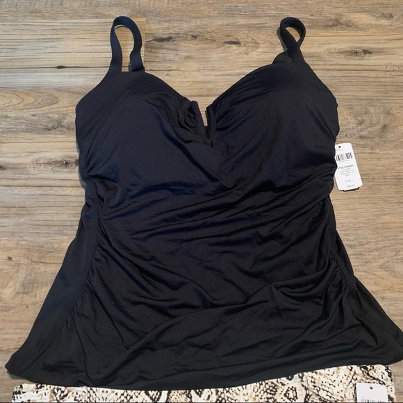 Soma V Wire Tankini Top & Rouched Bottoms - Picture 3 of 8